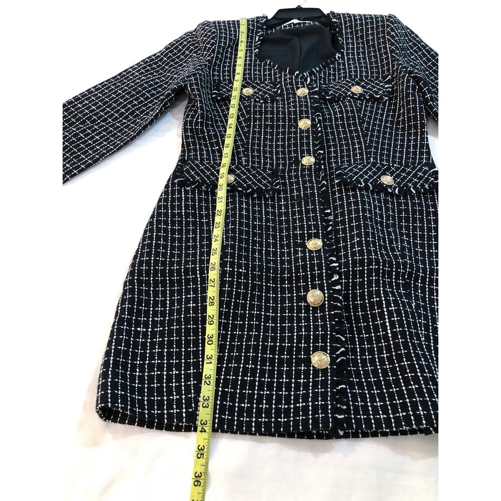 Derek Lam Collective Constance Black Tweed Jacket Dress - Picture 8 of 11